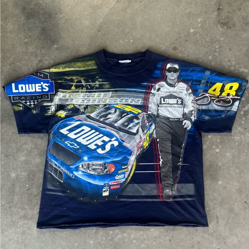 Nascar Blue and Black Short Sleeve Tee size Large